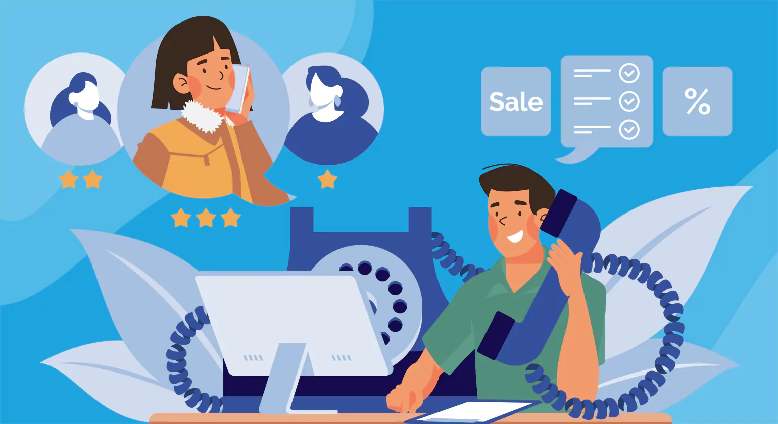 Cold Calling Services Strategy Illustration