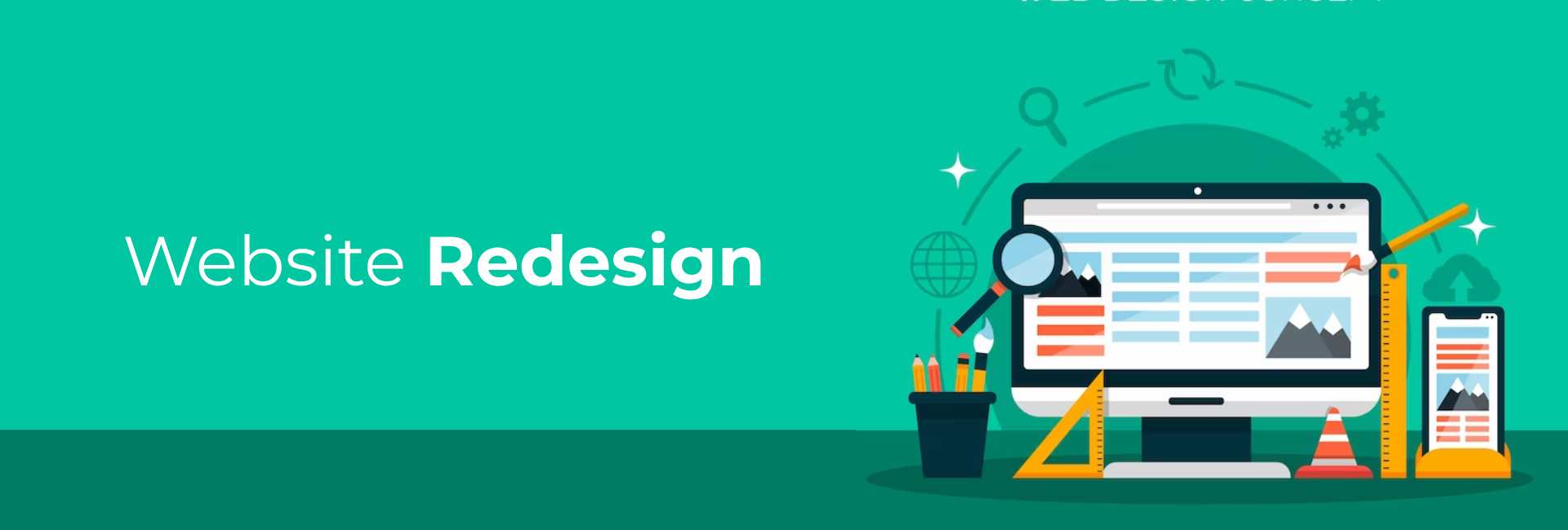 Website redesign services strategy showing UX, SEO, and conversion optimization process